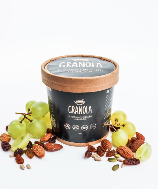 Klassikaline granola mandlite ja rosinatega 90g